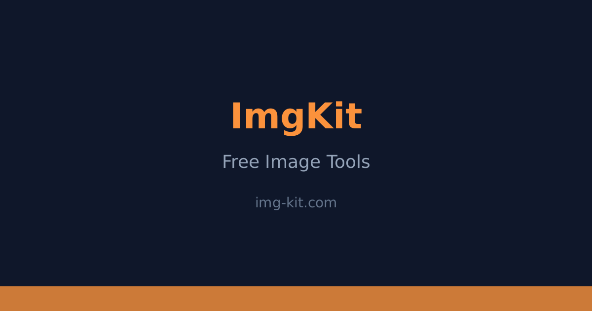 ImgKit — Free Image Editor, Converter & Optimizer | No Upload Required